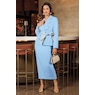 Perfect Suit with Belt, Stretch Double-Breasted Jacket and Straight Skirt, , large