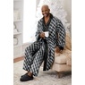 Buy Both Black White Pajamas Robe by Steve Harvey and Save, , large