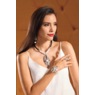 Vintage Faux-Pearl & Crystal 4-Piece Necklace, Bracelet, Earring & Ring Set, Silvertone, large