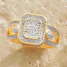 Diamond Octagon Ring, , large