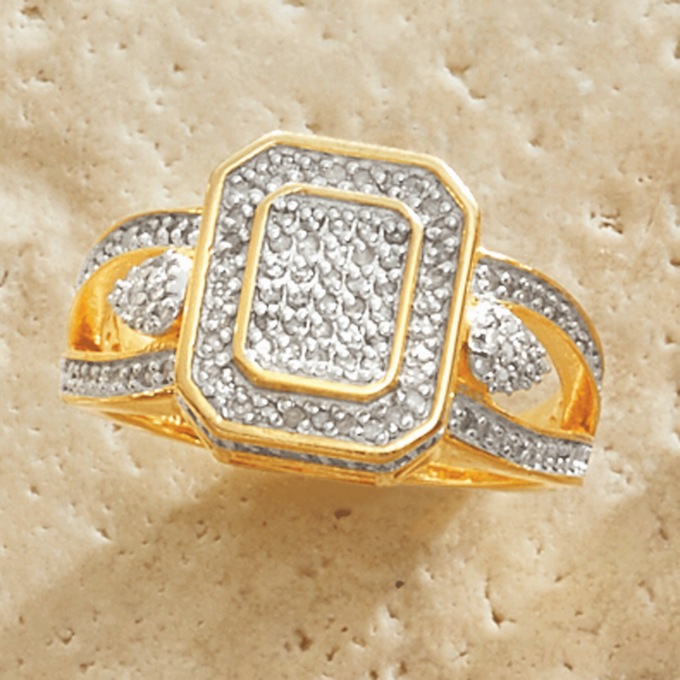 Diamond Octagon Ring, , large