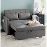 Cali Convertible Loveseat with Pullout Bed, Gray, large
