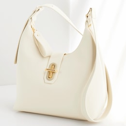 MC Gill Hobo Handbag with Zip Closure and Twist Lock, , large