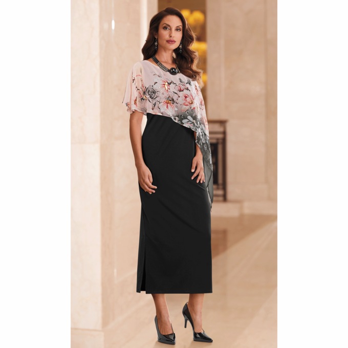 Sharla Cape Maxi Dress, , large