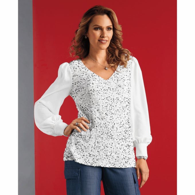 Ali That Glitters Knit Top, , large