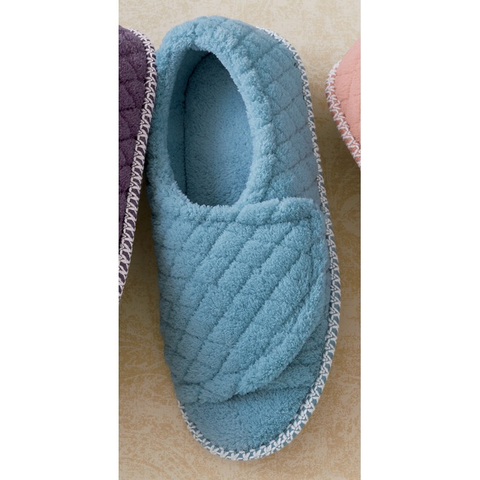 MUK LUKS Micro Chenille Quilt Slide, , large