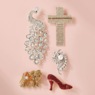 Rhinestone Pin Brooch, , large