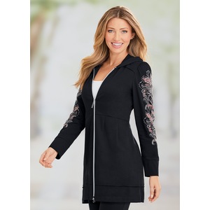 Embroidered Sleeve Hoodie, , large