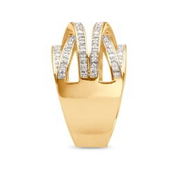 Diamond Criss-Cross Ring, , large
