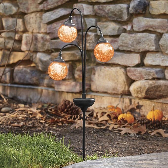 3 Orb Solar Light Stake, , large