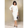 Stephanie Embellished Midi-Sheath Dress with 3D Sculpted Detail, , large