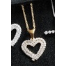 Lab-Created Diamond Heart Pendant  - .50 CTTW, , large