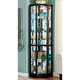 Tessa Lighted Corner Curio, , large