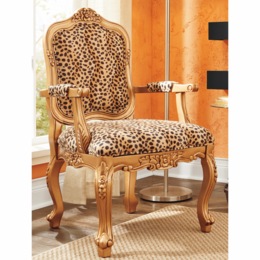 Leopard Carved Chair, , large