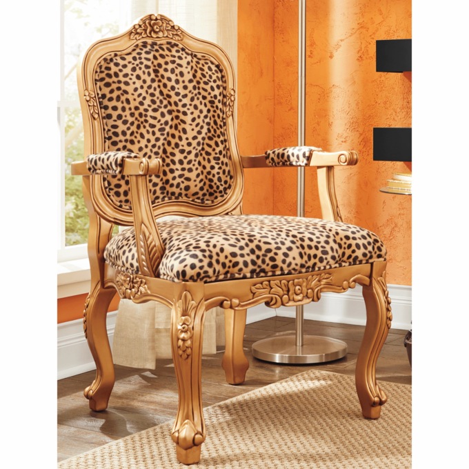 Leopard Carved Chair, , large