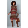 Stripey A-Line Dress, , large