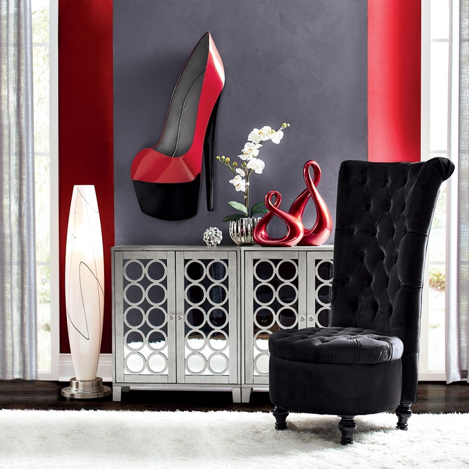Metal Stiletto Wall Art, , large