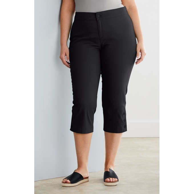 Button-Leg Capri, , large
