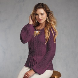 Johanna Textured Knit Sweater, , large