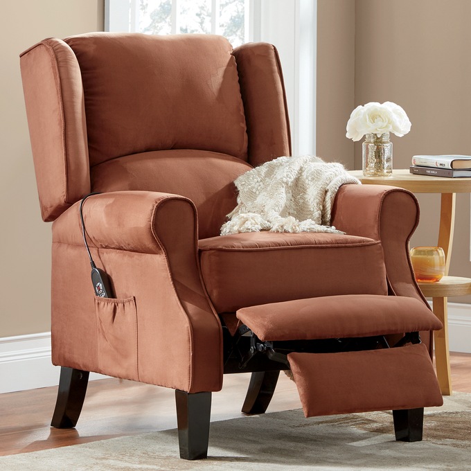 Lazy boy sale leather wingback recliner