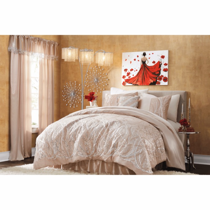 Rani 4-Piece Comforter Set and Window Treatments, , large