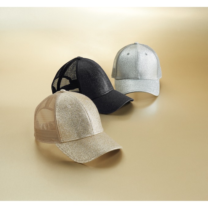 Mira Glitter Baseball Cap, , large