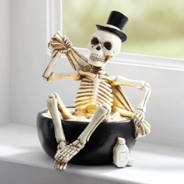 Lit Bathing Skeleton D&eacute;cor, , large