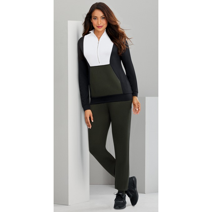 Color-Blocked 1/2-Zip Top, , large