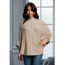 Denise Cable Poncho Sweater, , large
