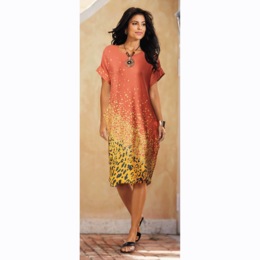 Shenna Diagonal Print Dress, , large