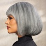 Lace-Front Amil Wig, White Gray Salt and Pepper, large
