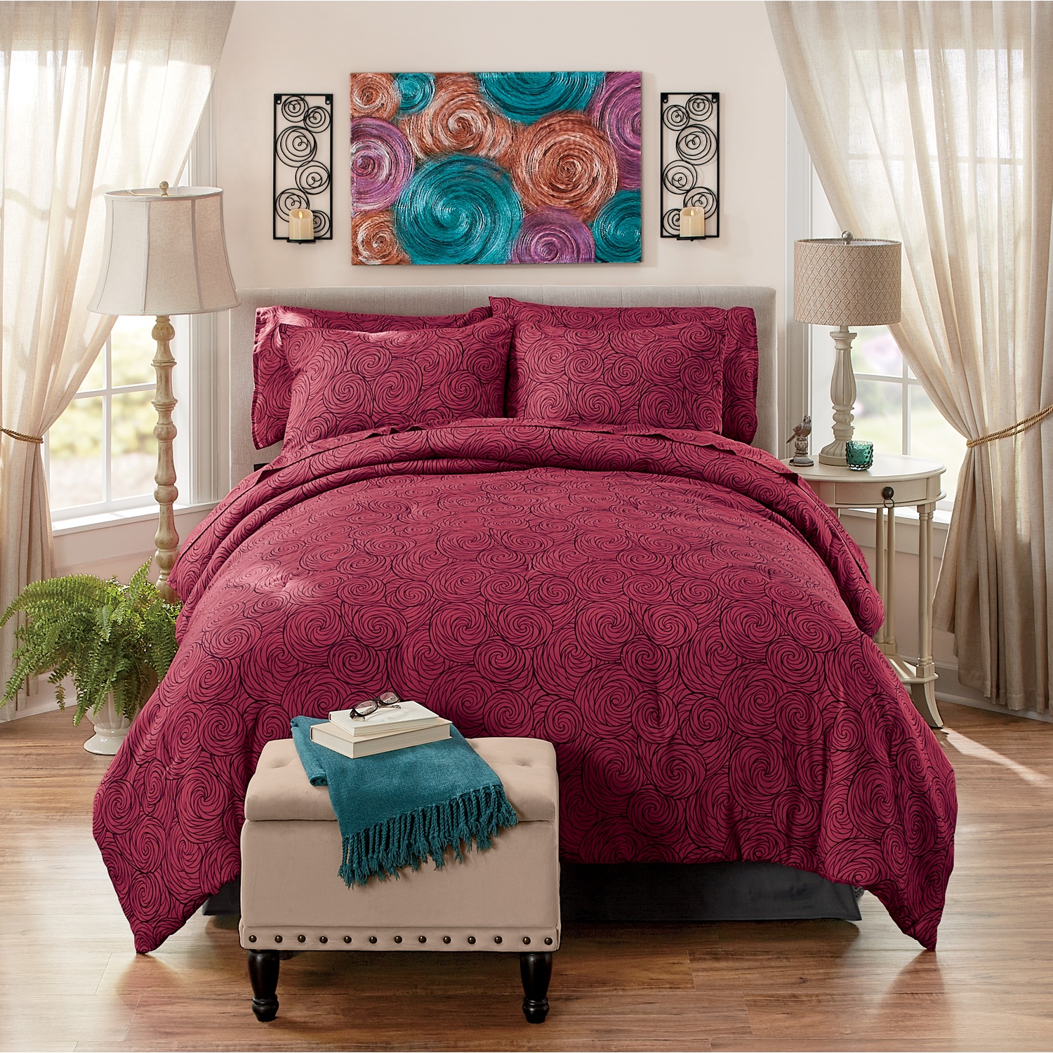 Glitter Set of 2 Metal Wall Sconces Midnight Velvet