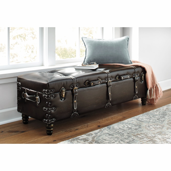 Lee Buckle Storage Bench, Espresso, large