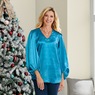 Holiday Sass in Satin Blouse, , large