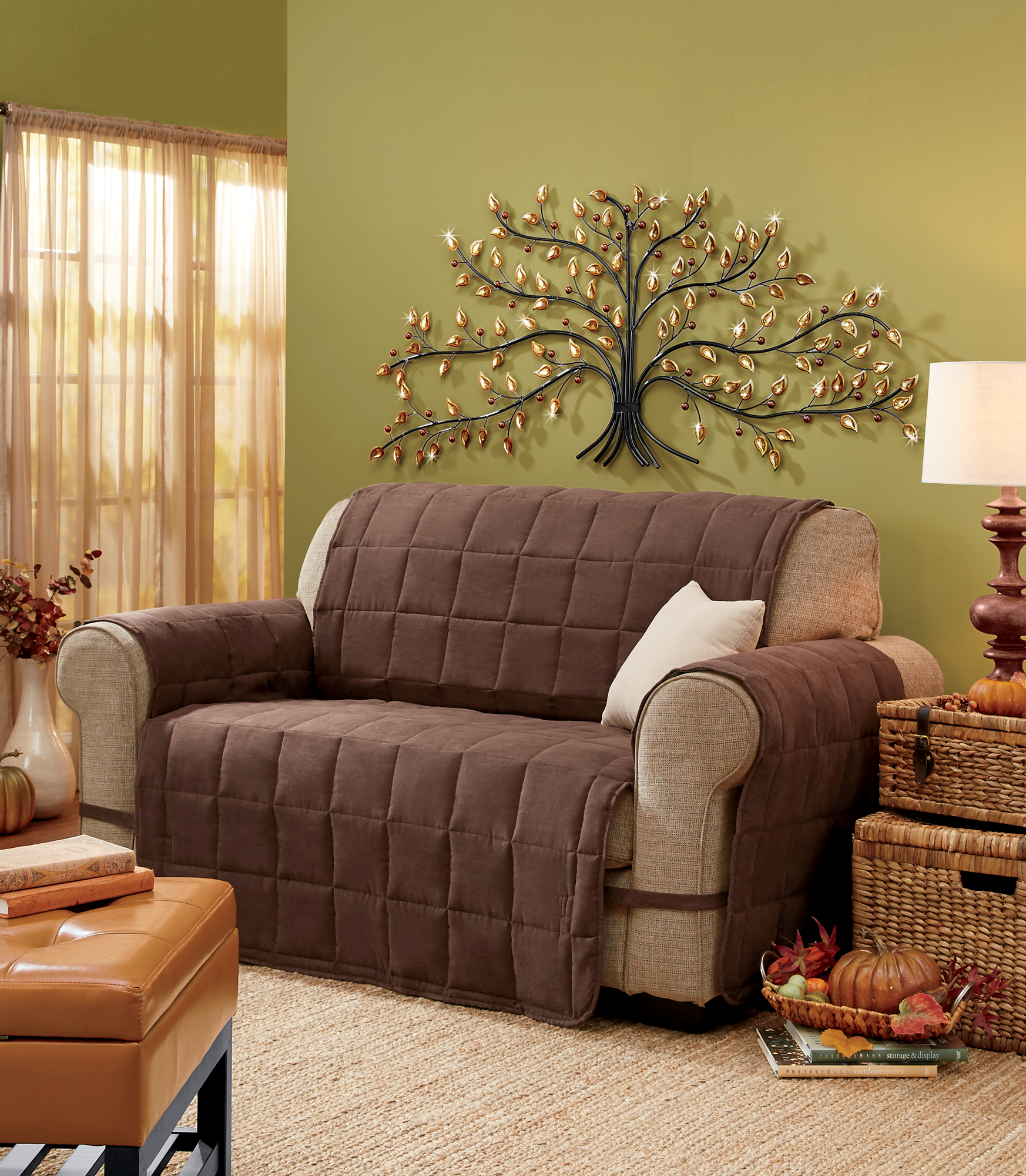 jewelled amber tree wall art