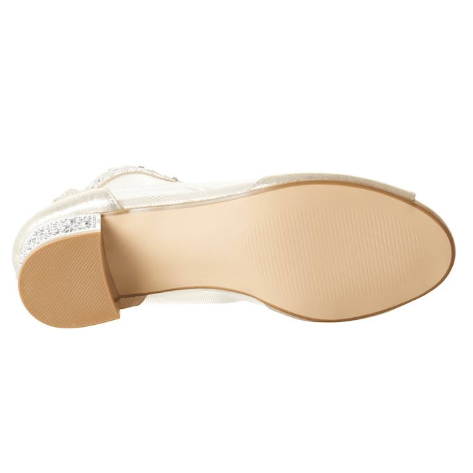 Mesh & Bling Women's Shootie with Silvery Accents, Beads & Sequins & 1.5&rdquo; Heel, , large