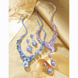 Crystal Teardrop Necklace &amp; Earring Set, , large