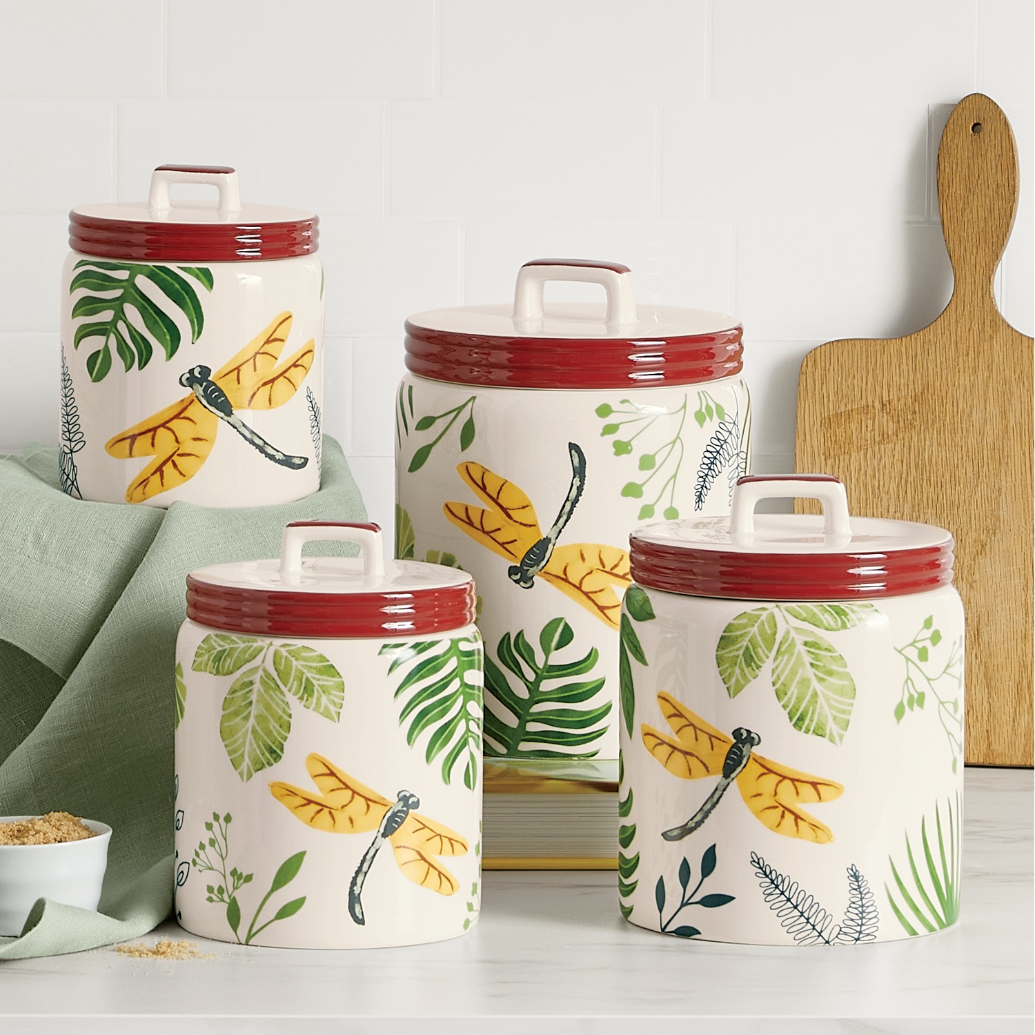 PARAGON MEADOW VALE ティーセット 13点 Dragonfly Dinnerware and Canister Sets | Midnight Velvet