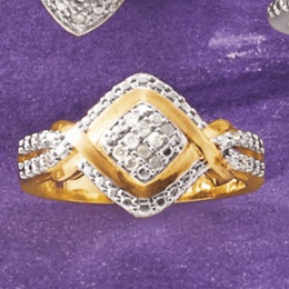 Diamond Diamond-Shaped Ring, , large