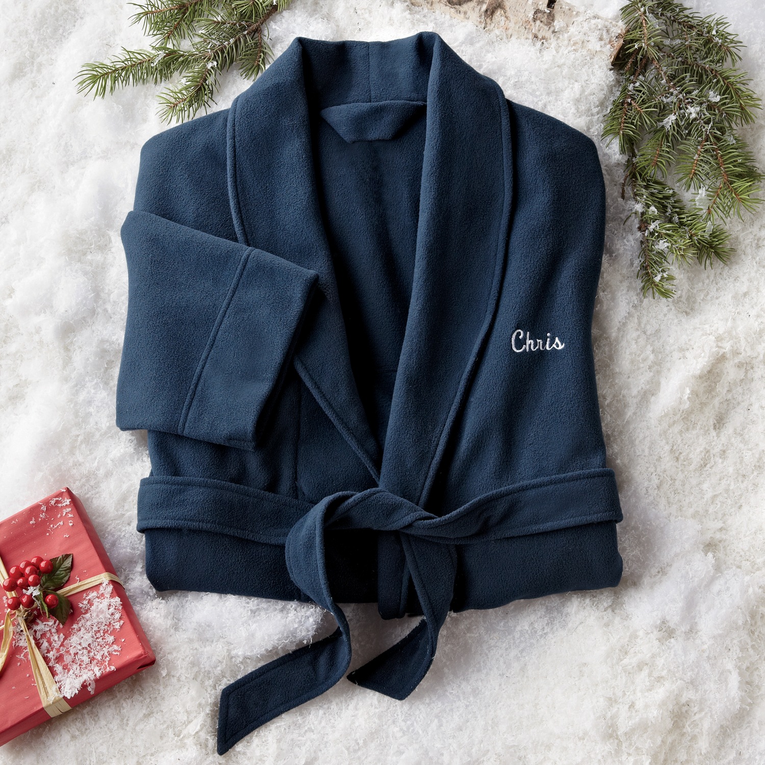 Personalized Fleece Robe Midnight Velvet