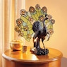 Penny Stained Glass Peacock Lamp, , large