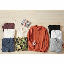 3-Pack Thermal Henleys, , large