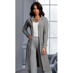 Ribbed Pocket Duster Sweater, , large