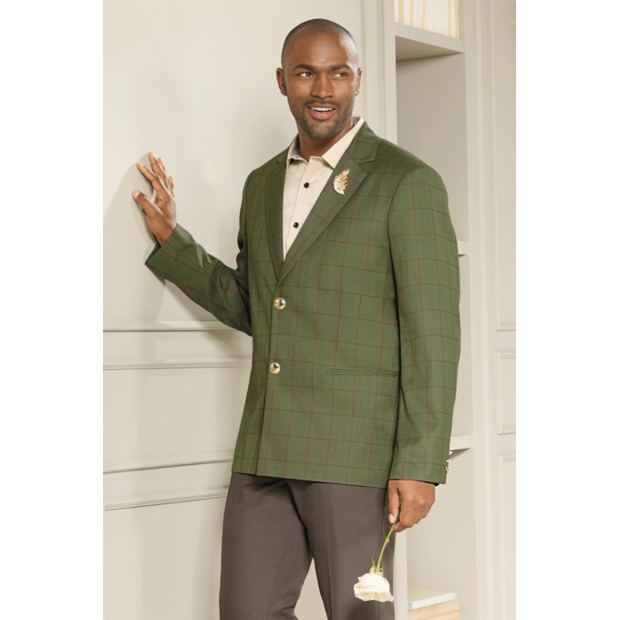 Charles Men&rsquo;s 2-Button Sport Jacket with Lapel Pin, , large