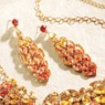 Faceted Ombré Crystal Dangle Earrings, , large