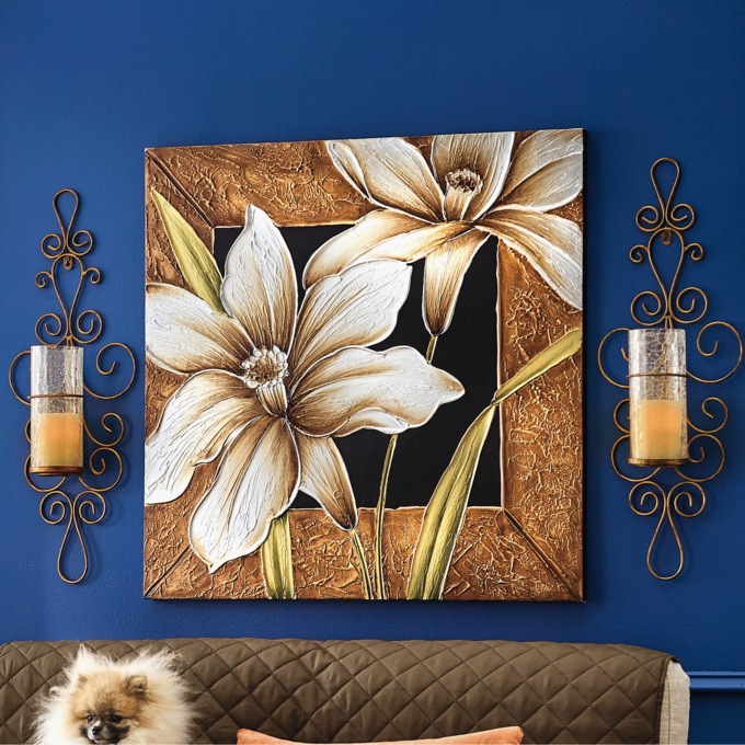 Oil Paint Flowers Wall Art, , large