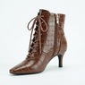 Croco Lace-Up Bootie, , large