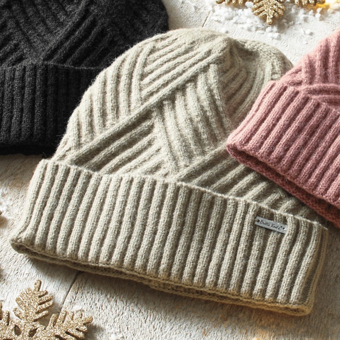Britts Classic Rib Knit Beanie, Sand, large