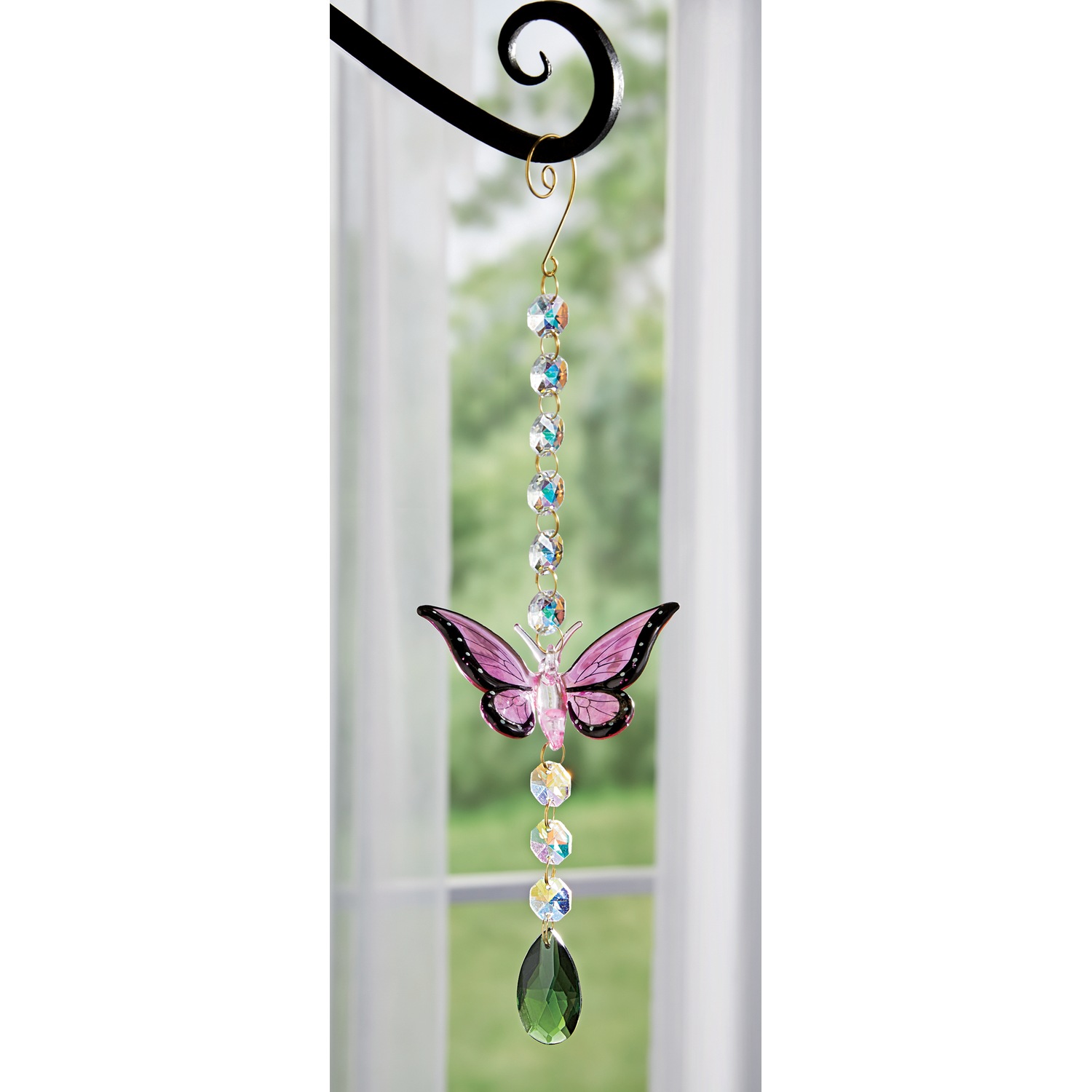 Glass Butterfly Suncatcher Midnight Velvet