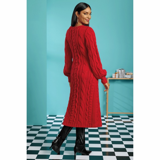 Kylee A-Line Sweater Dress, , large